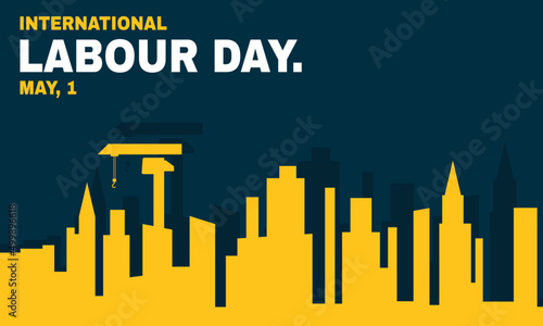 Happy International Labor Day for banner or poster, May 1