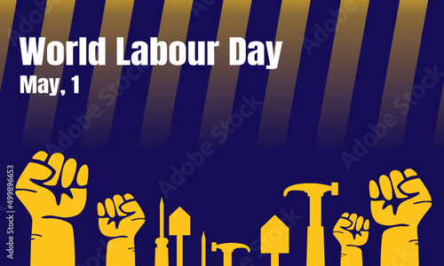 Happy International Labor Day for banner or poster, May 1