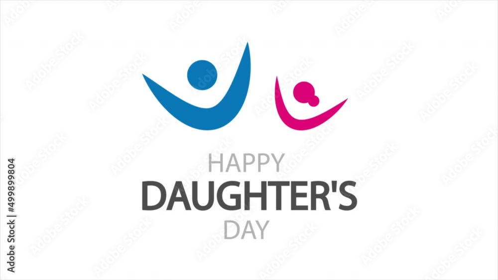 Daughters day fun dad and daughter logo, art video illustration. Daughters day fun dad and daughter logo, art video illustration.