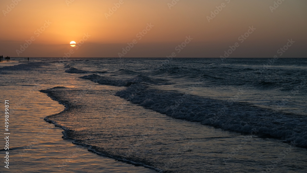 sunset on the beach