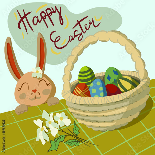 easter bunny with basket