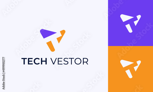 V and T modern letter logo Design