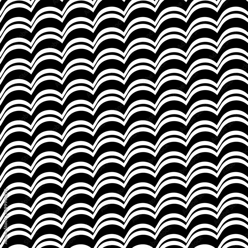Wavy lines seamless pattern. Angled jagged stripes ornament. Linear waves motif. Curves print. Striped background. Tilted broken line shapes wallpaper. Slanted zigzag stripe figures. Vector artwork Wavy lines seamless pattern. Angled jagged stripes ornament. Linear waves motif. Curves print. Striped background. Tilted broken line shapes wallpaper. Slanted zigzag stripe figures. Vector artwork