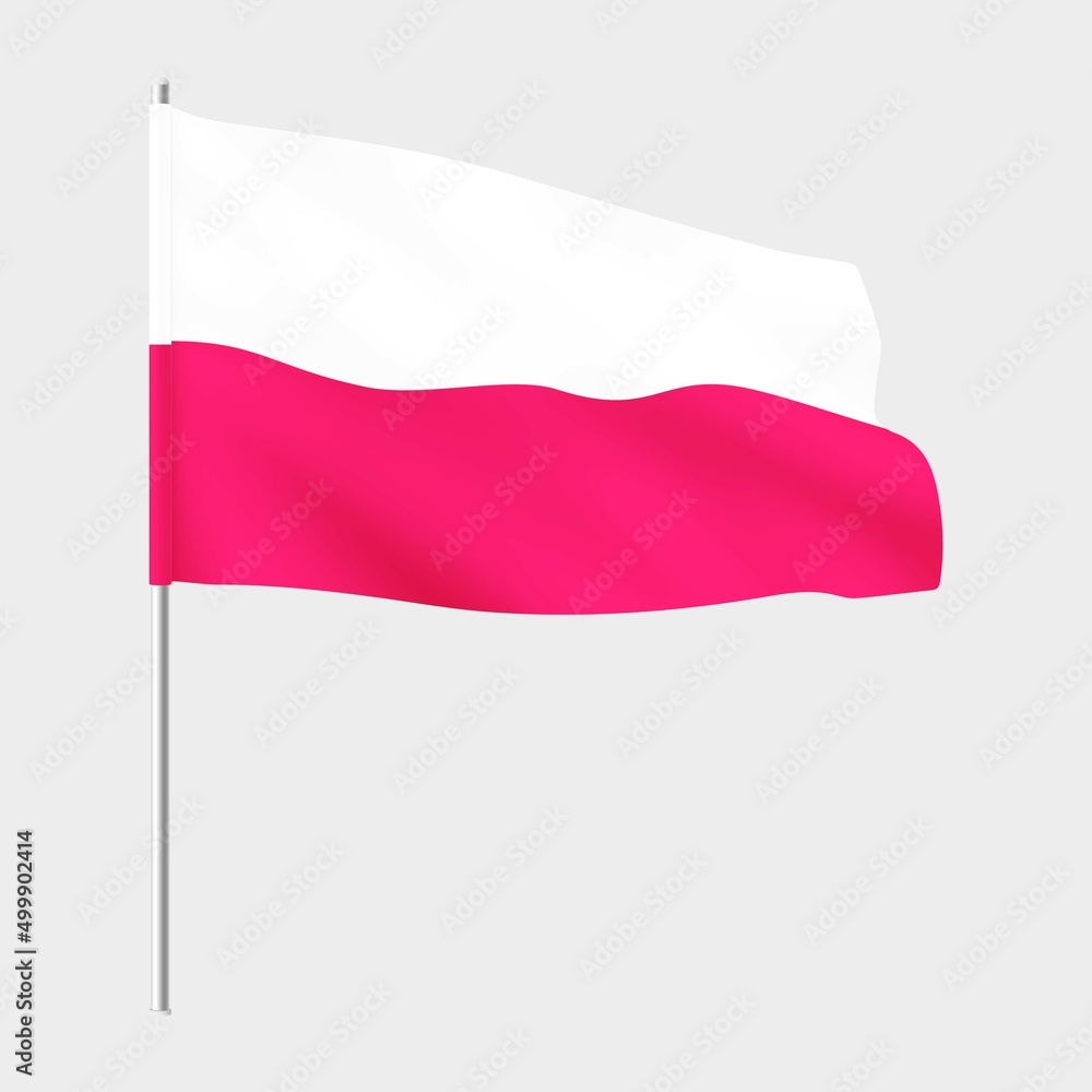 Polish flag. Poland national waving flag. Polish flag. Poland national waving flag.