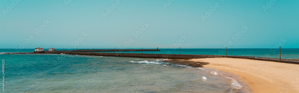 Breakwater and coastline in Arrecife (Lanzarote, Spain) Breakwater and coastline in Arrecife (Lanzarote, Spain)