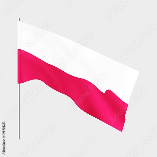 Polish flag. Poland national waving flag.