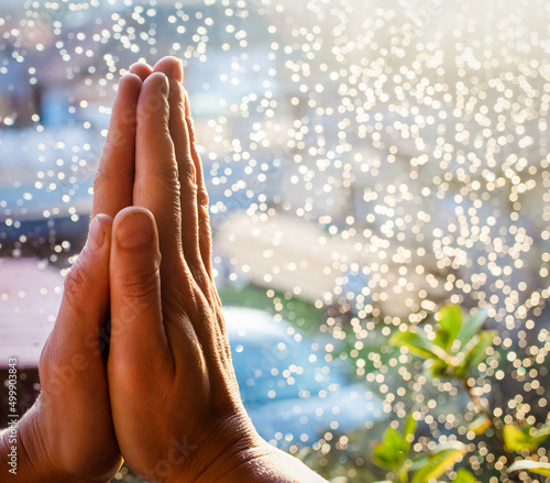 hands in prayer pose namaskar