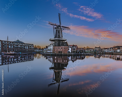 Molen de Adriaan during sunrise - Haarlem, Netherlands