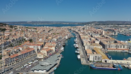 Port de S  te sur la M  diterran  e dans le sud de la France