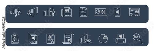 graph icons set . graph pack symbol vector elements for infographic web