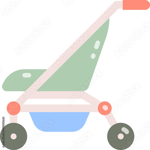 Baby stroller icon