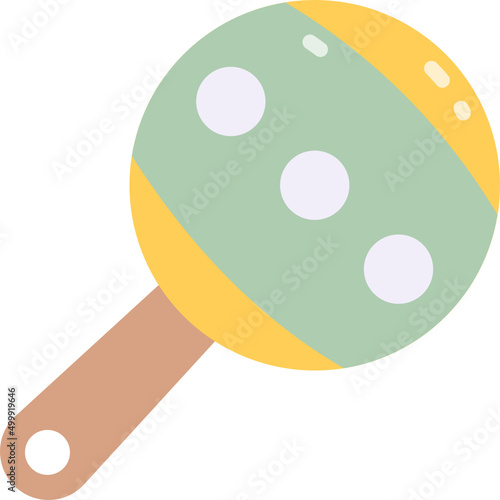 Baby maracas toy icon