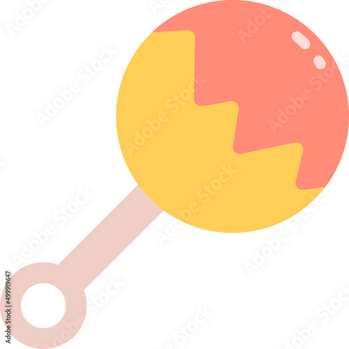 Baby maracas toy icon