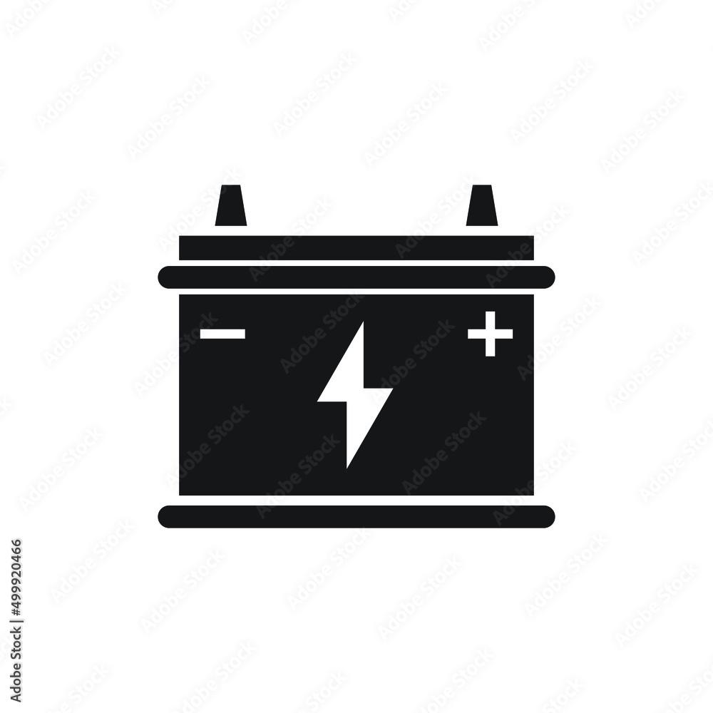 Battery accumulator icon design isolated on white background Battery accumulator icon design isolated on white background