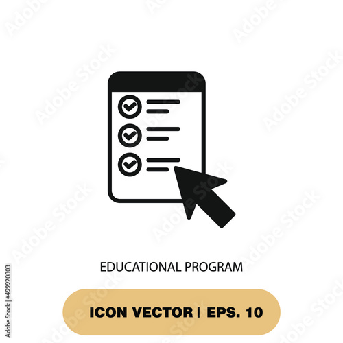 educational program icons  symbol vector elements for infographic web