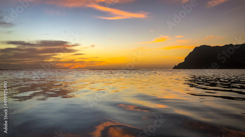 sunset on the beach