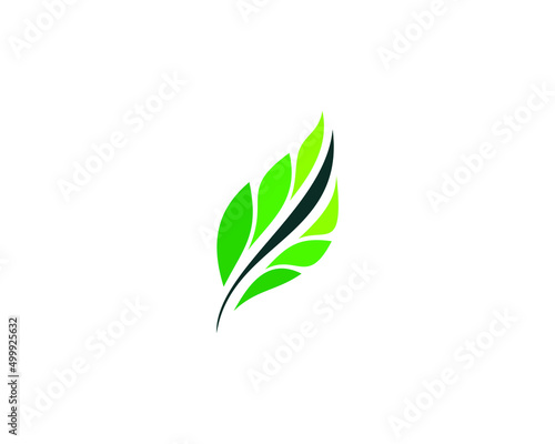 Leaf logo with simple design