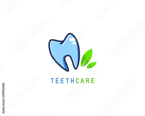 Teeth care logo design vector