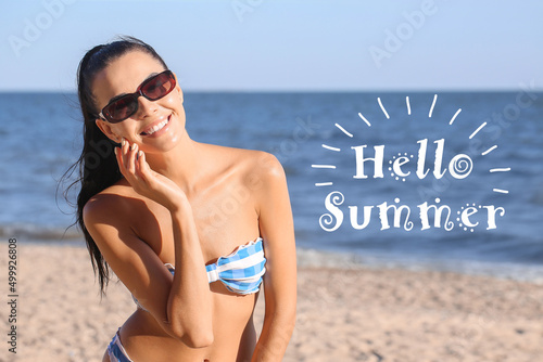 Beautiful young woman in sw...