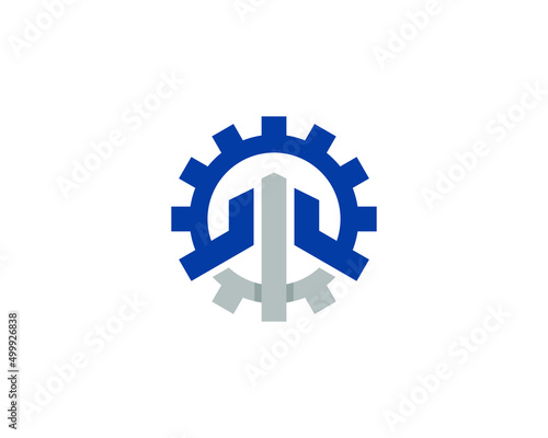 Engeneering logo with gear design 2