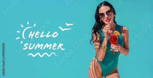 Beautiful young woman in sw...