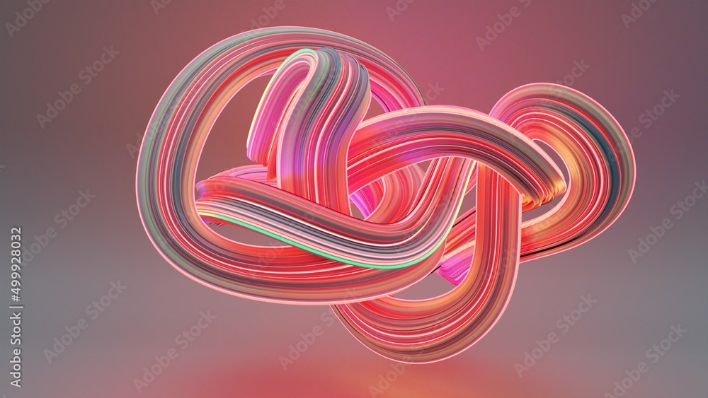 3d render. abstract liquid background. elastic object.