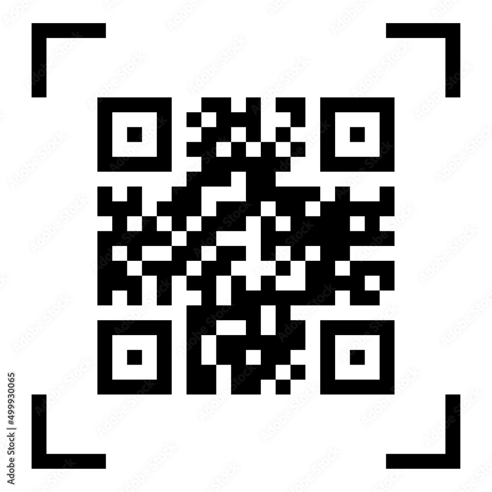 Qr code in abstract style. Smartphone scan. Qr code scan icon. Vector illustration. stock image. Qr code in abstract style. Smartphone scan. Qr code scan icon. Vector illustration. stock image.