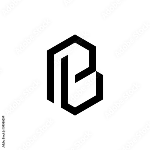 p b pb bp initial logo design vector template photo