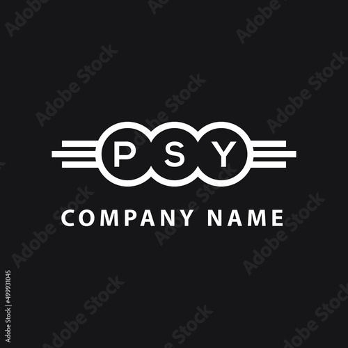 Fototapeta Naklejka Na Ścianę i Meble -  PSY letter logo design on black background. PSY creative initials letter logo concept. PSY letter design. 