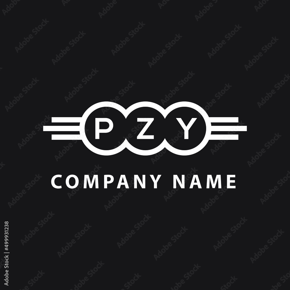 PZY letter logo design on black background. PZY creative initials letter logo concept. PZY letter design. PZY letter logo design on black background. PZY creative initials letter logo concept. PZY letter design.