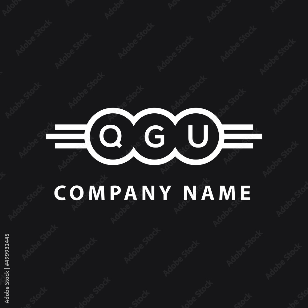 QGU  letter logo design on black background. QGU   creative initials letter logo concept. QGU  letter design.

