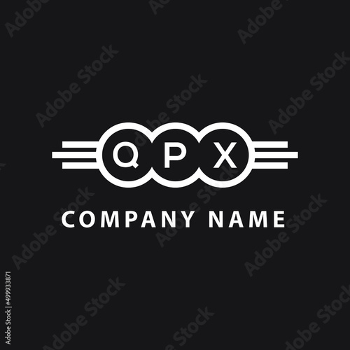 QPX  letter logo design on black background. QPX  creative initials letter logo concept. QPX  letter design.
 photo