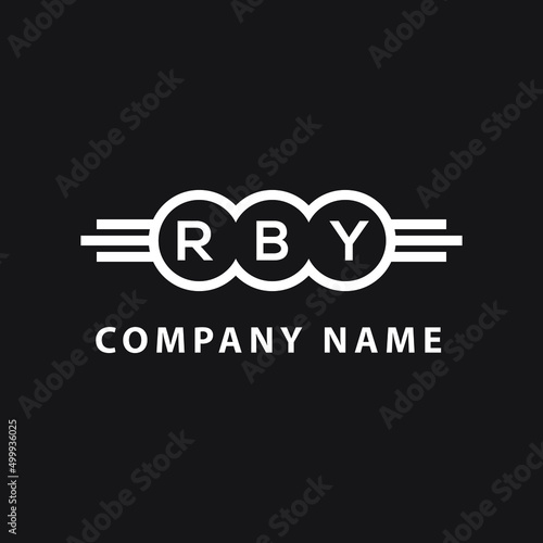 RBY  letter logo design on black background. RBY creative initials letter logo concept. RBY  letter design.
