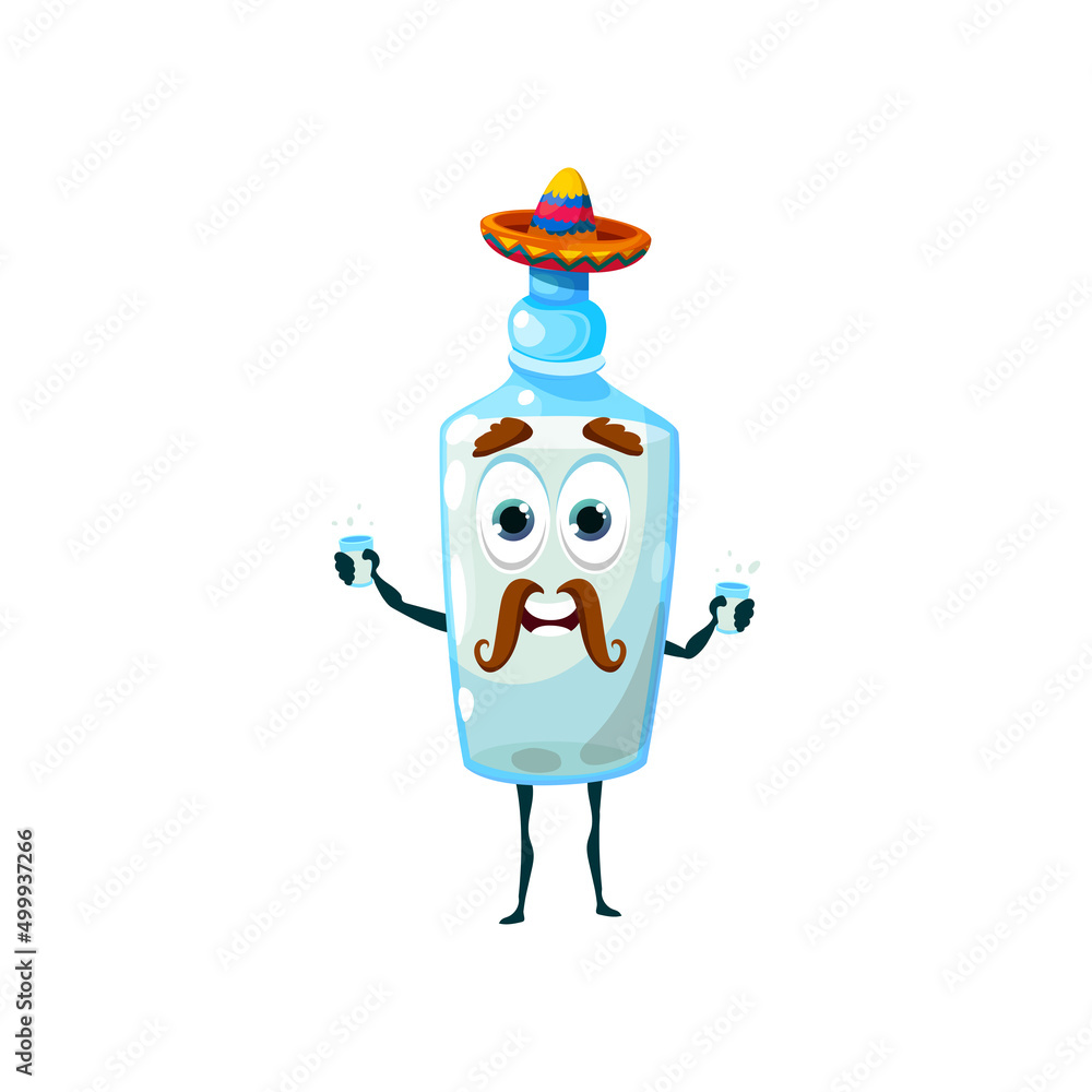 Cartoon pulque mexican drink bottle funny character Cheerful mexican Cartoon pulque mexican drink bottle funny character Cheerful mexican