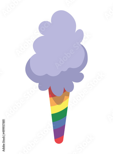 ice cream with lgtbiq flag