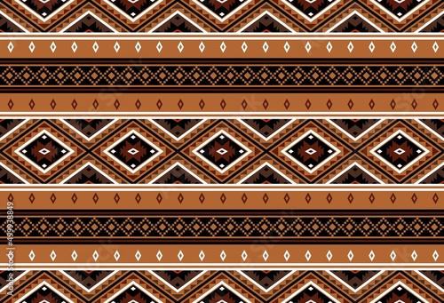 Geometric ethnic oriental seamless pattern traditional Design for background,carpet,wallpaper.clothing,wrapping,Batik fabric,Vector illustration.embroidery style - Sadu, sadou, sadow or sado
