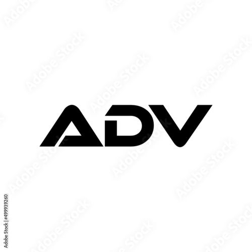 ADV letter logo design with white background in illustrator, vector logo modern alphabet font overlap style. calligraphy designs for logo, Poster, Invitation, etc. photo