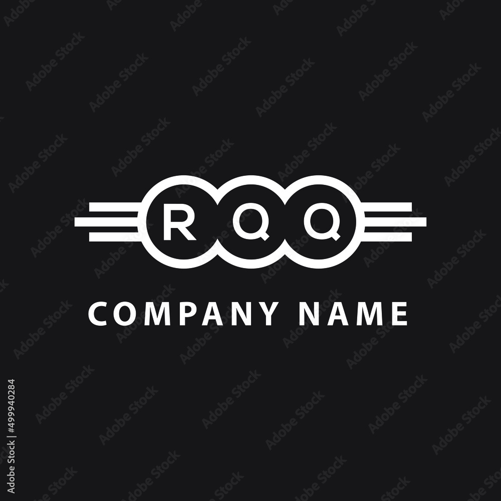 RQQ letter logo design on black background. RQQ  creative initials letter logo concept. RQQ letter design.