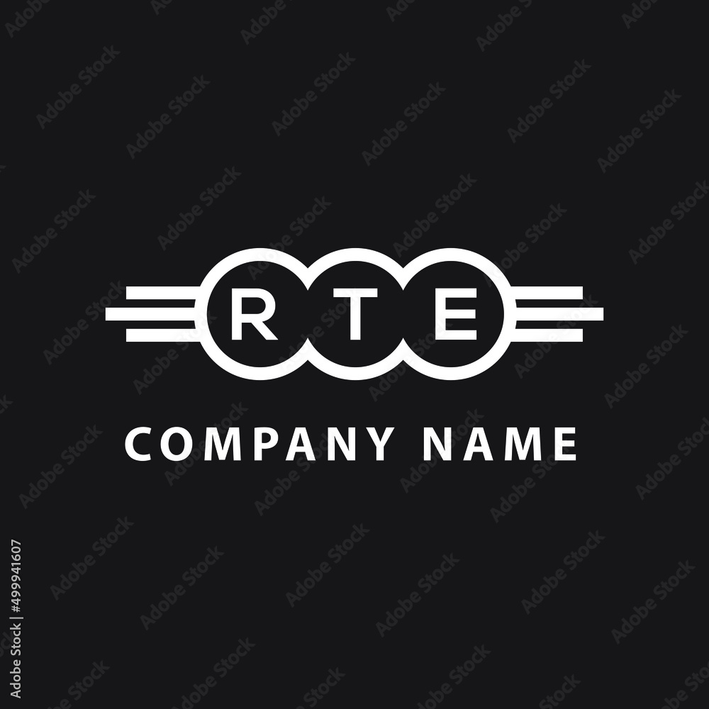 RTE letter logo design on black background. RTE creative initials letter logo concept. RTE letter design. RTE letter logo design on black background. RTE creative initials letter logo concept. RTE letter design.