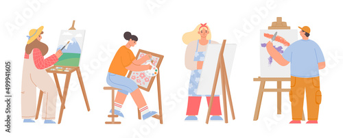Art painters artist draw picture on lesson