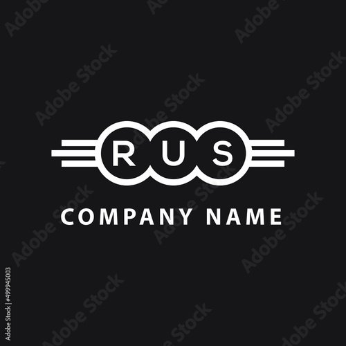 RUS  letter logo design on black background. RUS   creative initials letter logo concept. RUS  letter design.
