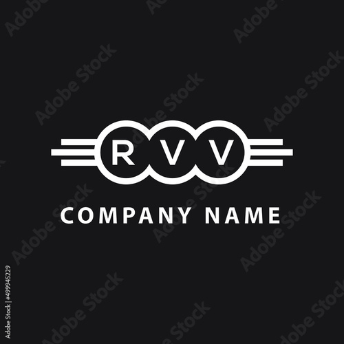 RVV letter logo design on black background. RVV  creative initials letter logo concept. RVV letter design.