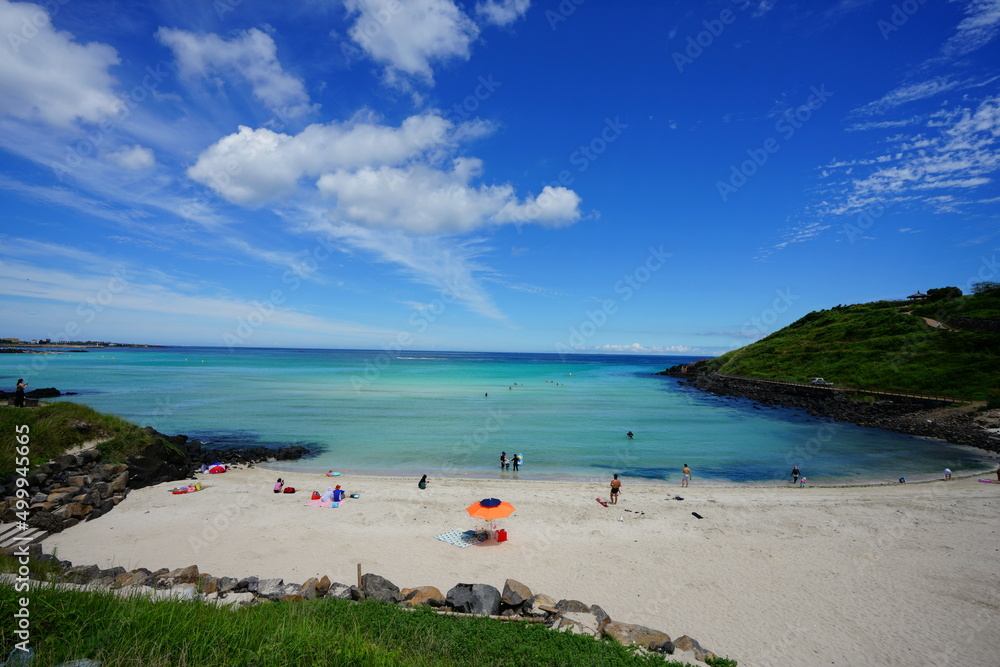 beautiful beach with fine clouds beautiful beach with fine clouds