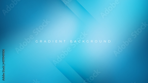 Abstract gradient blue background. Blurred gradient turquoise backdrop. Vector illustration