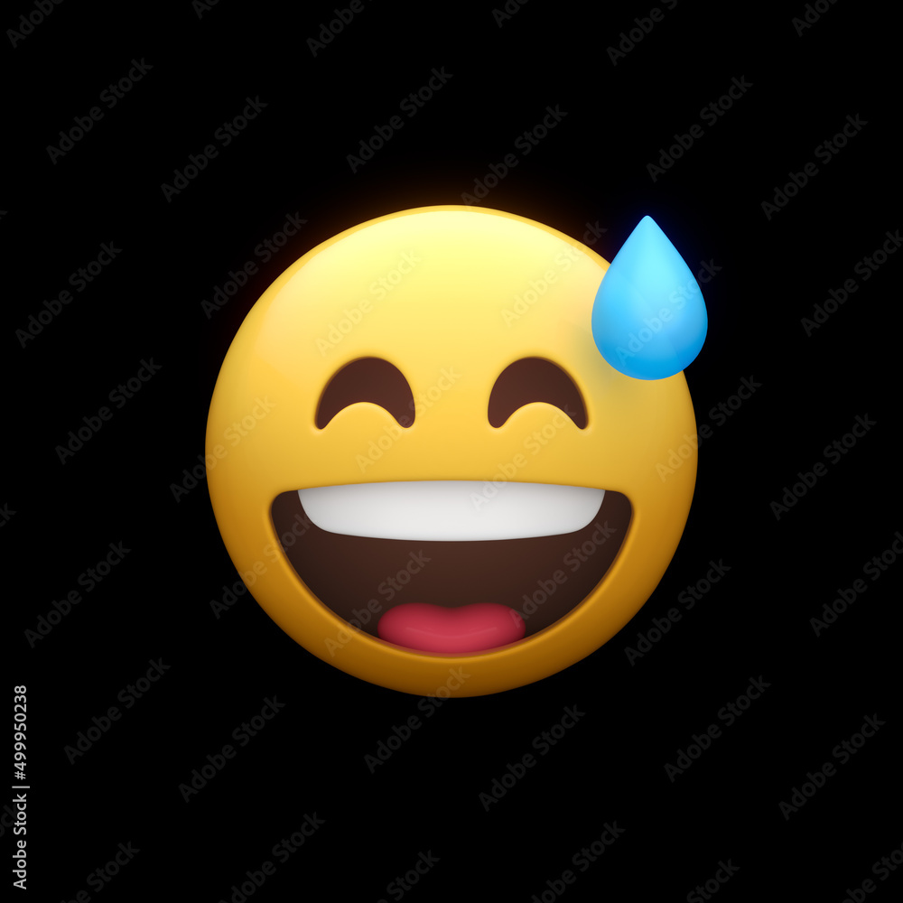 Fototapeta premium Grin Smiley Face (Sweat)