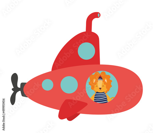 lion sailor in submarine