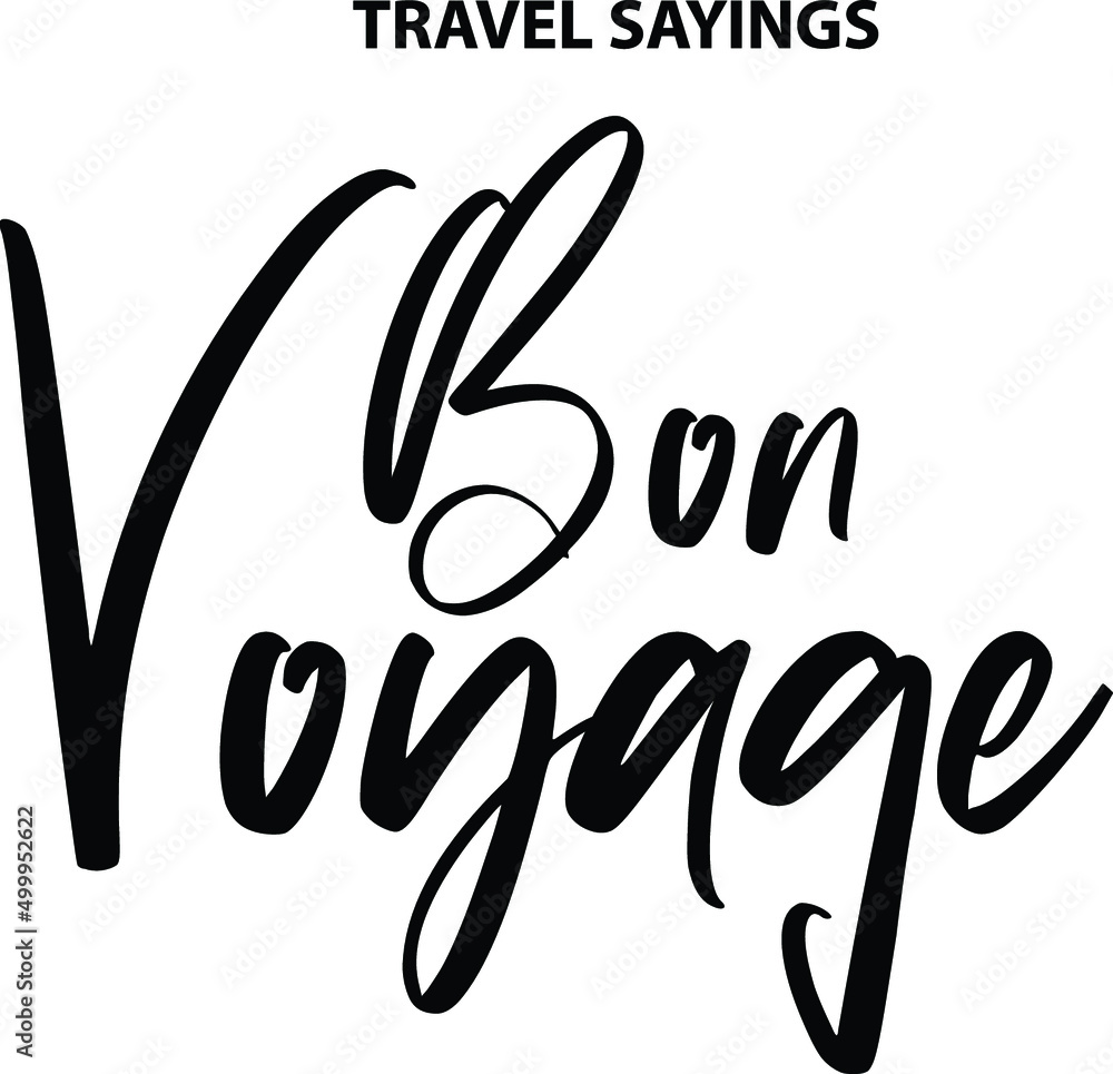 Cursive Vector Calligraphy Bon Voyage Cursive Vector Calligraphy Bon Voyage