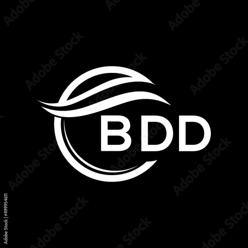 BDD letter logo design on black background. BDD  creative initials letter logo concept. BDD letter design.