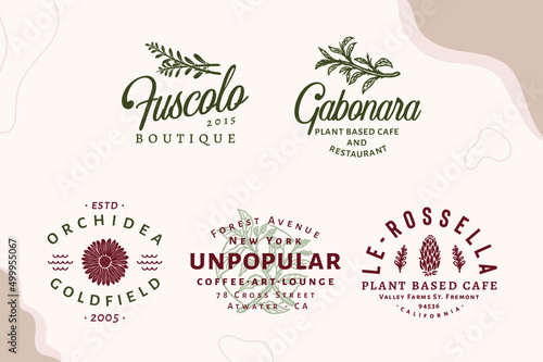 Beautiful Floral Vintage Logo Collection
