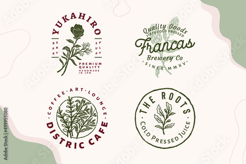 Beautiful Floral Vintage Logo Collection